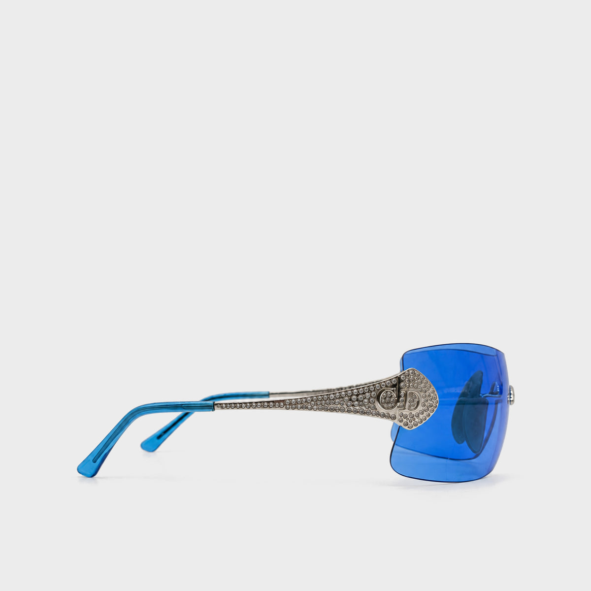 Dior by Galliano F/W 2000 "Alek" Gold Plated Blue Sunglasses
