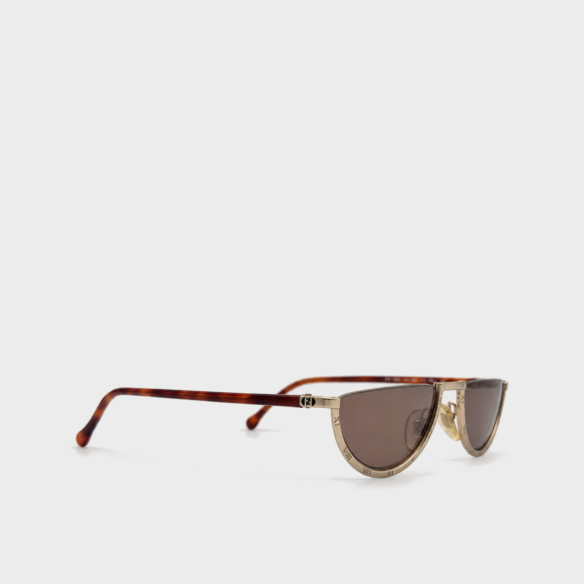 Rare Gold Half-Moon Sunglasses Fendi 1980s