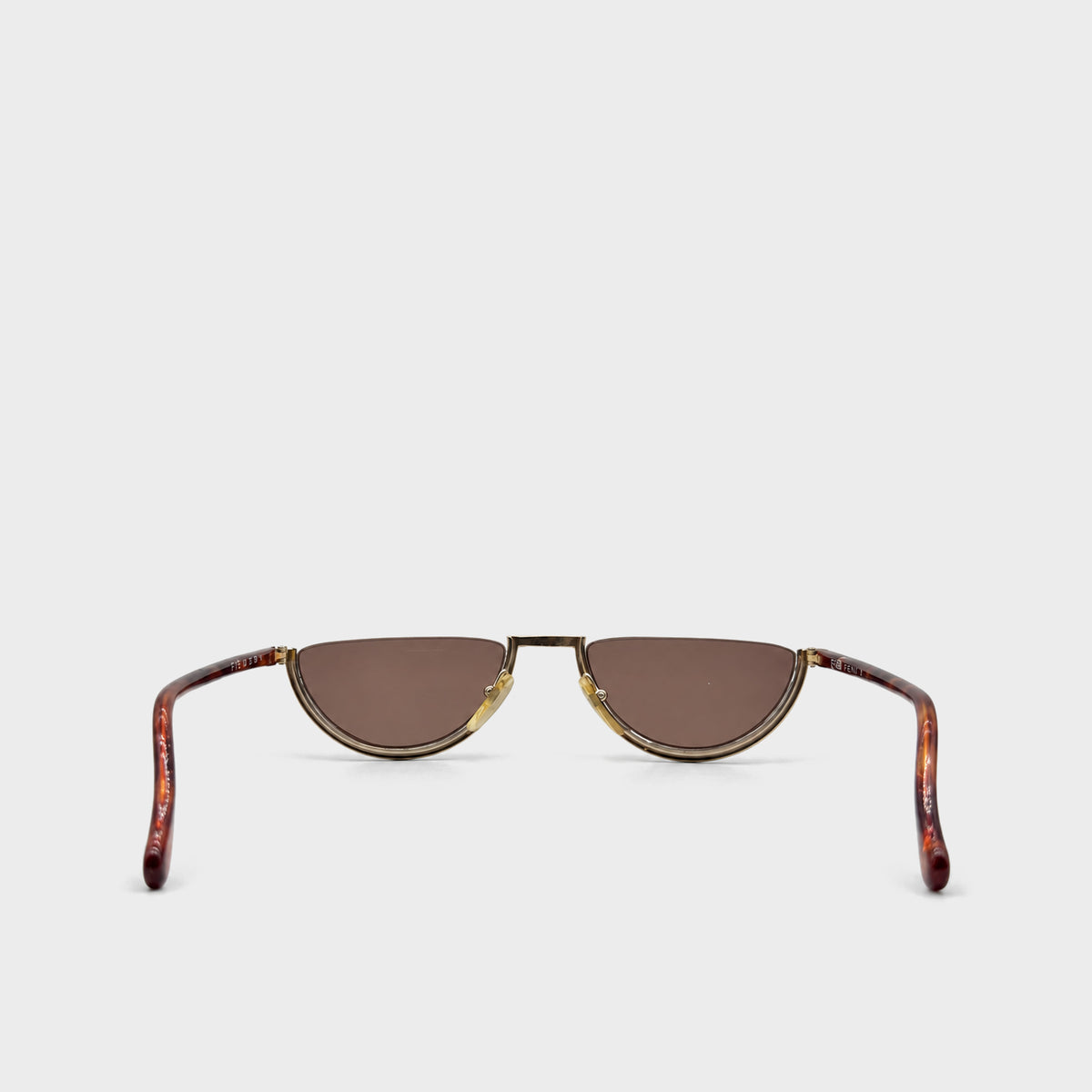Rare Gold Half-Moon Sunglasses Fendi 1980s
