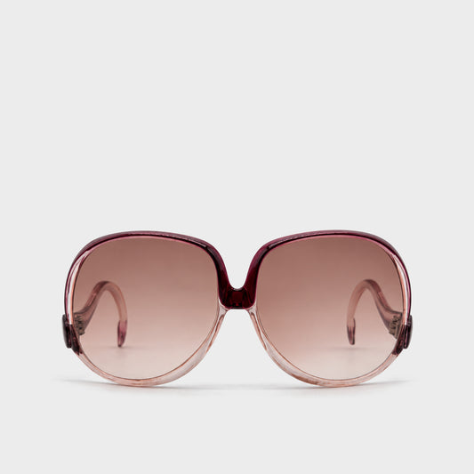 Pink Oversized Logo Sunglasses Balenciaga