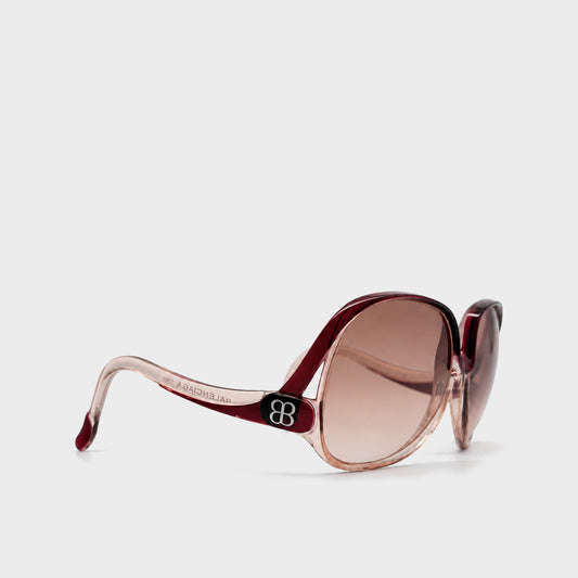 Pink Oversized Logo Sunglasses Balenciaga