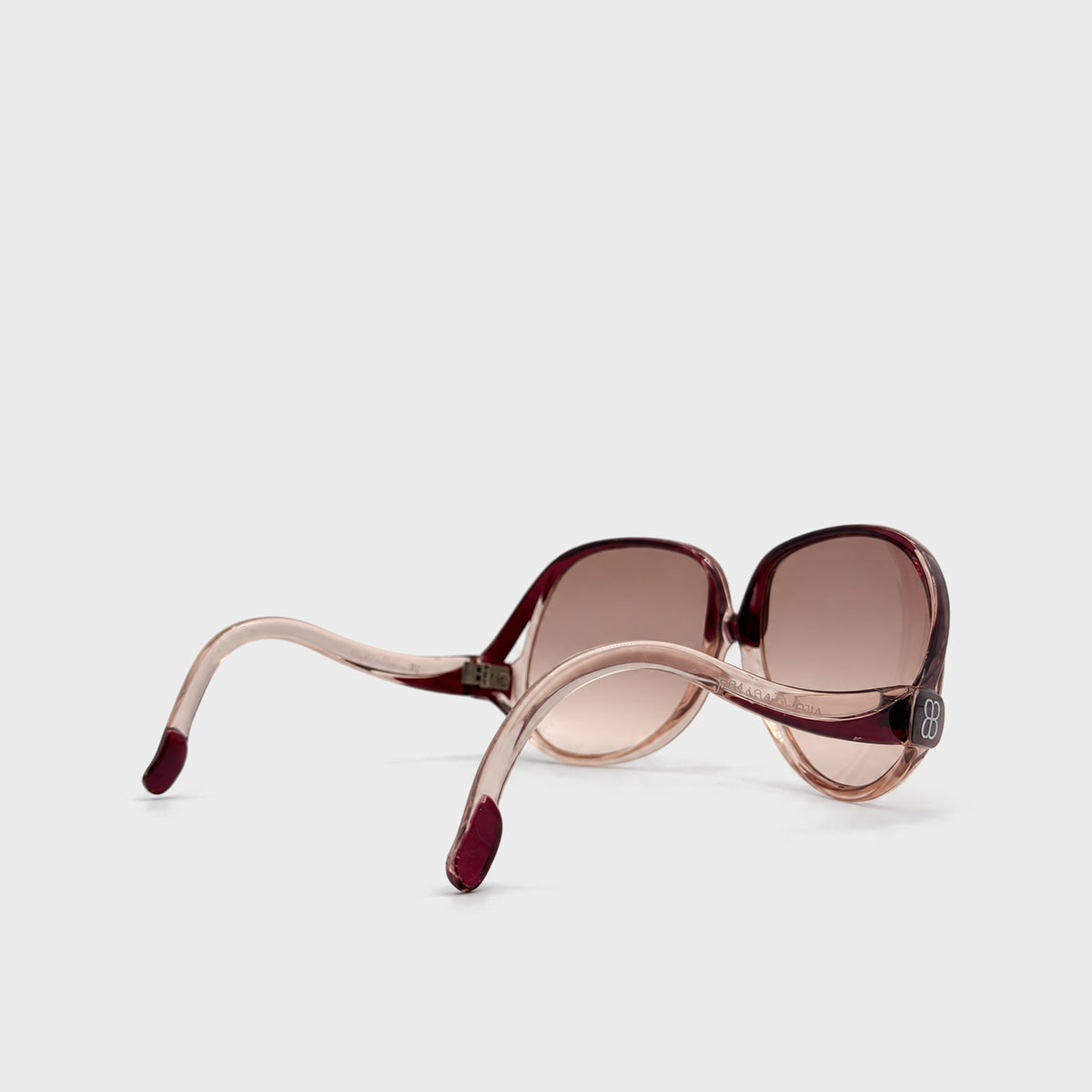 Pink Oversized Logo Sunglasses Balenciaga