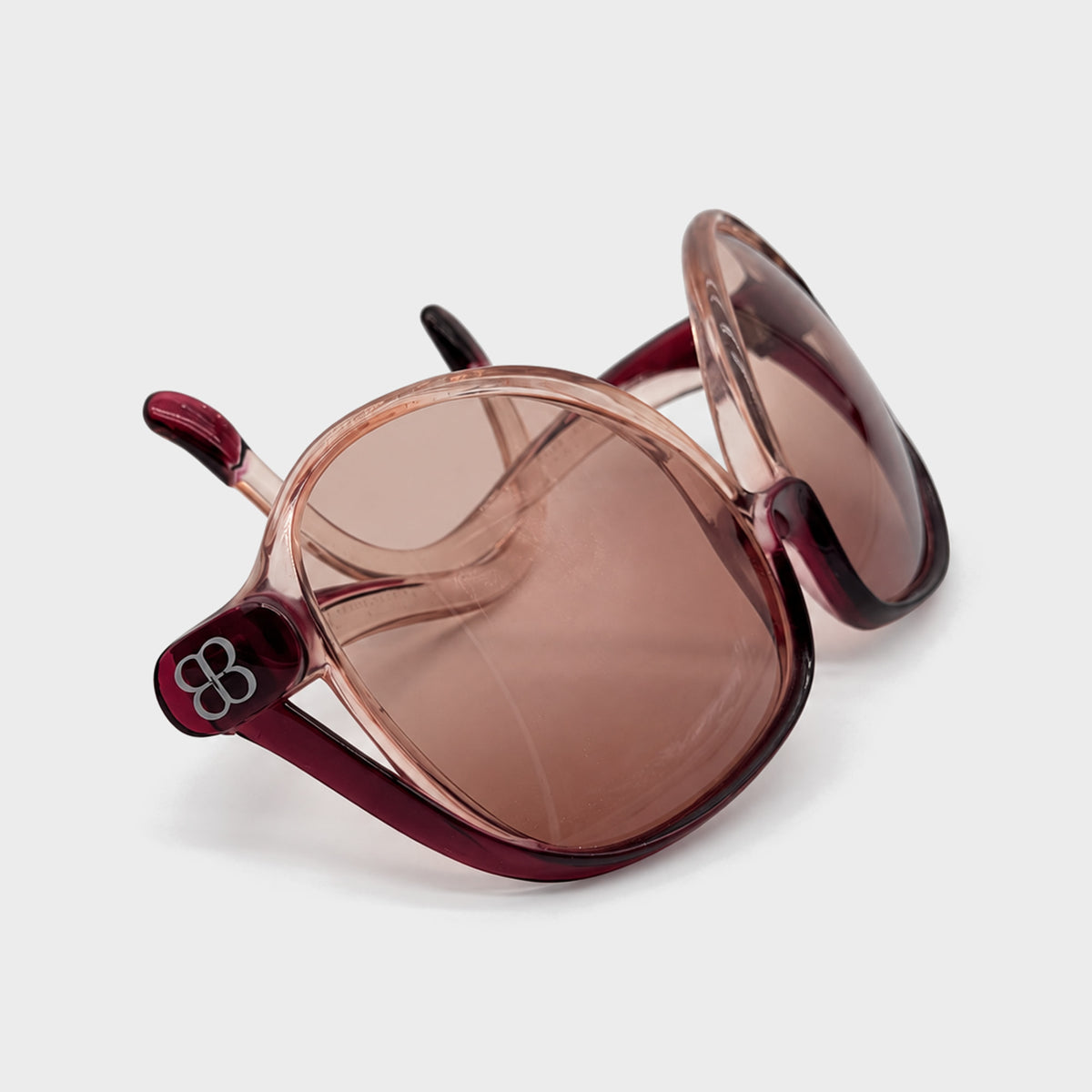 Pink Oversized Logo Sunglasses Balenciaga