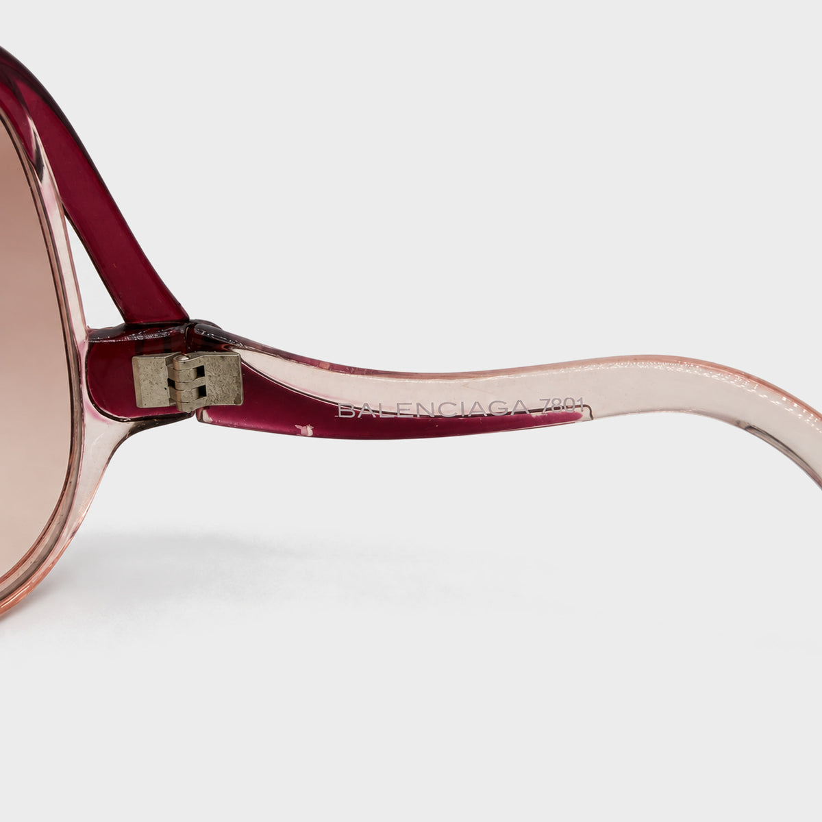 Pink Oversized Logo Sunglasses Balenciaga