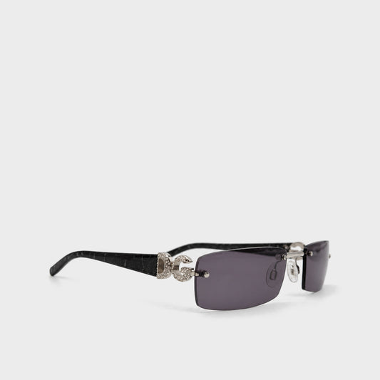 Crystal DG Rimless Sunglasses Dolce & Gabbana 2000s