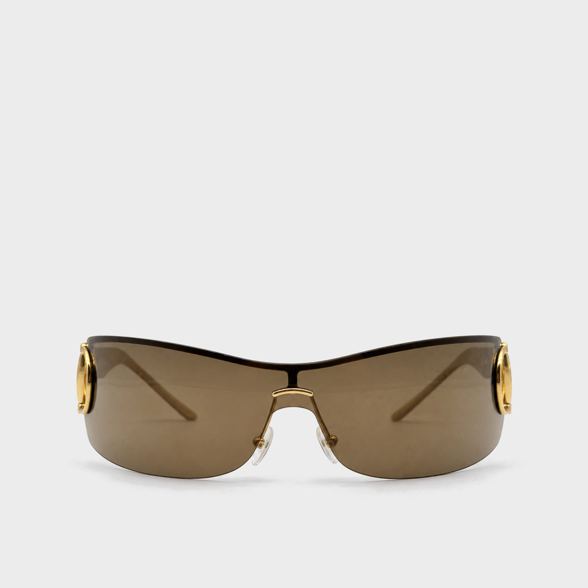 Gold Horsebit Shield Sunglasses Gucci