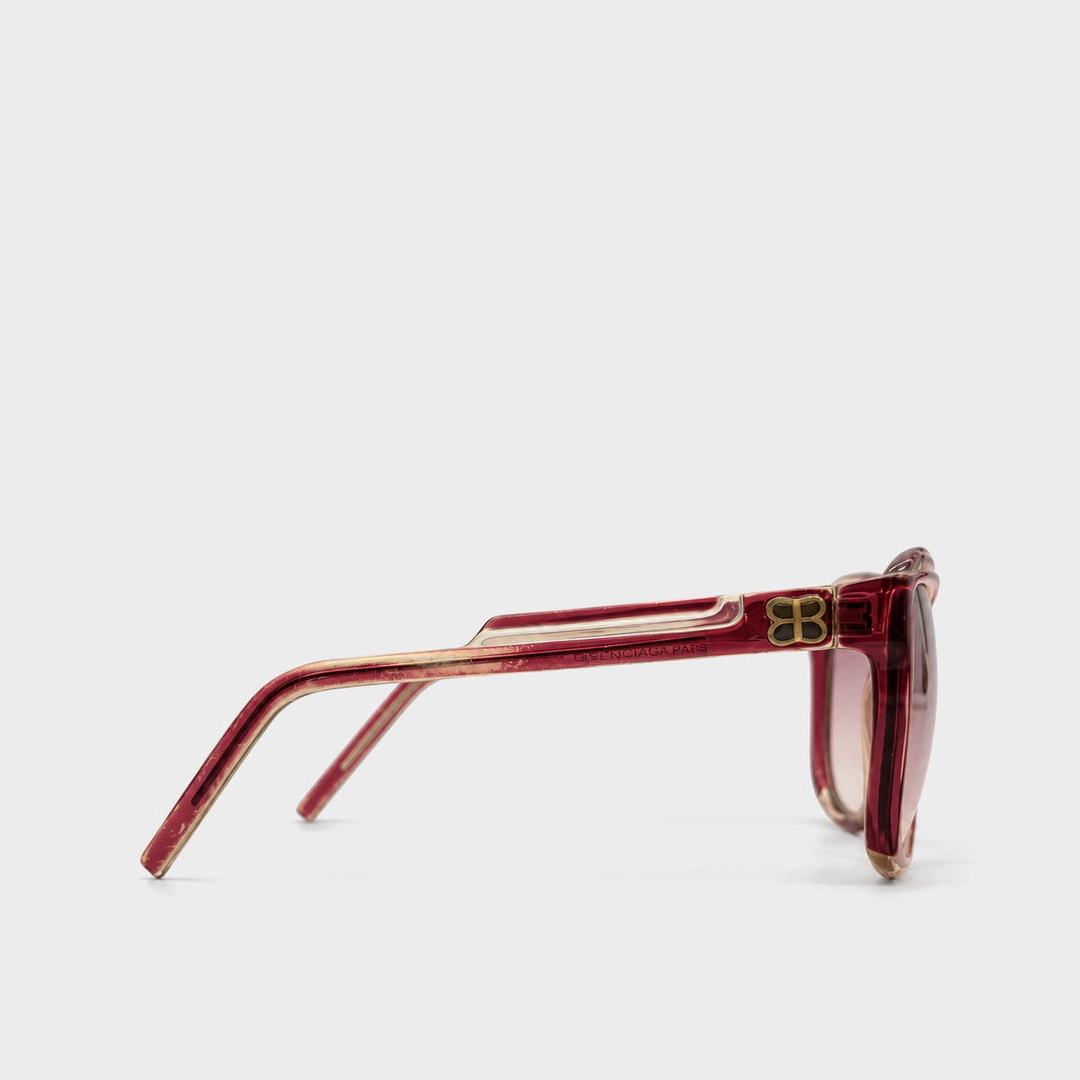Red Oversized Logo Sunglasses Balenciaga
