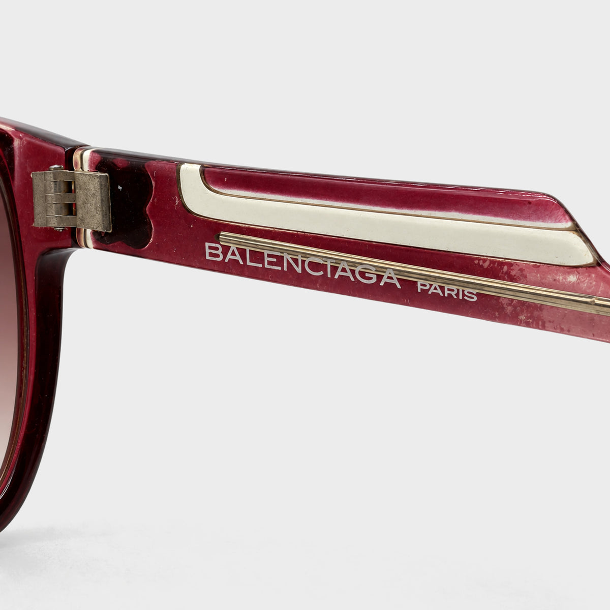 Red Oversized Logo Sunglasses Balenciaga