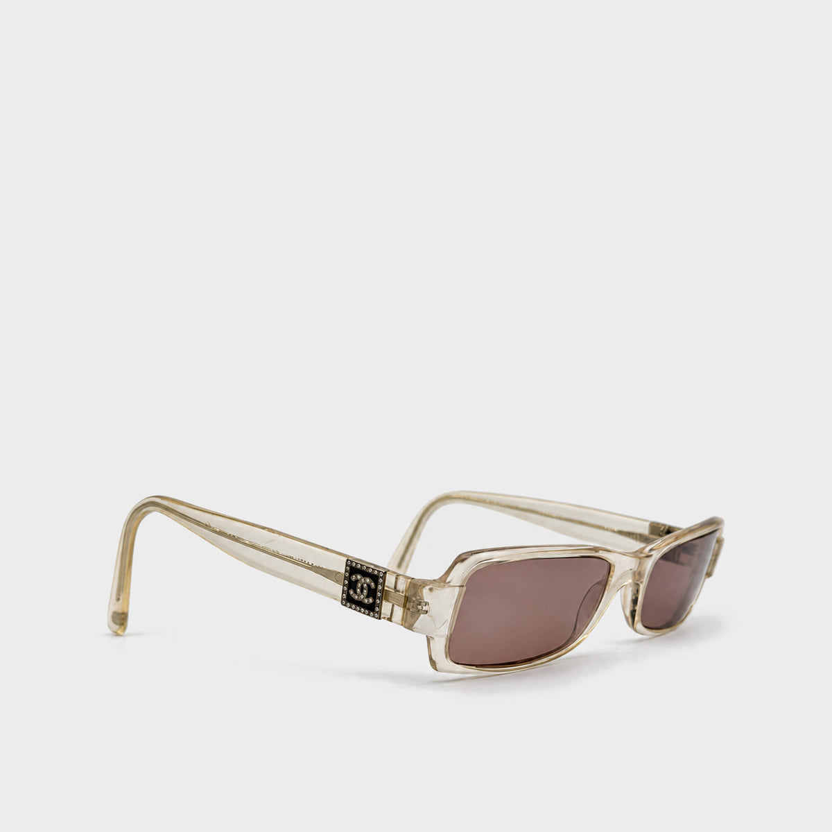 Clear Crystal Logo Sunglasses Chanel