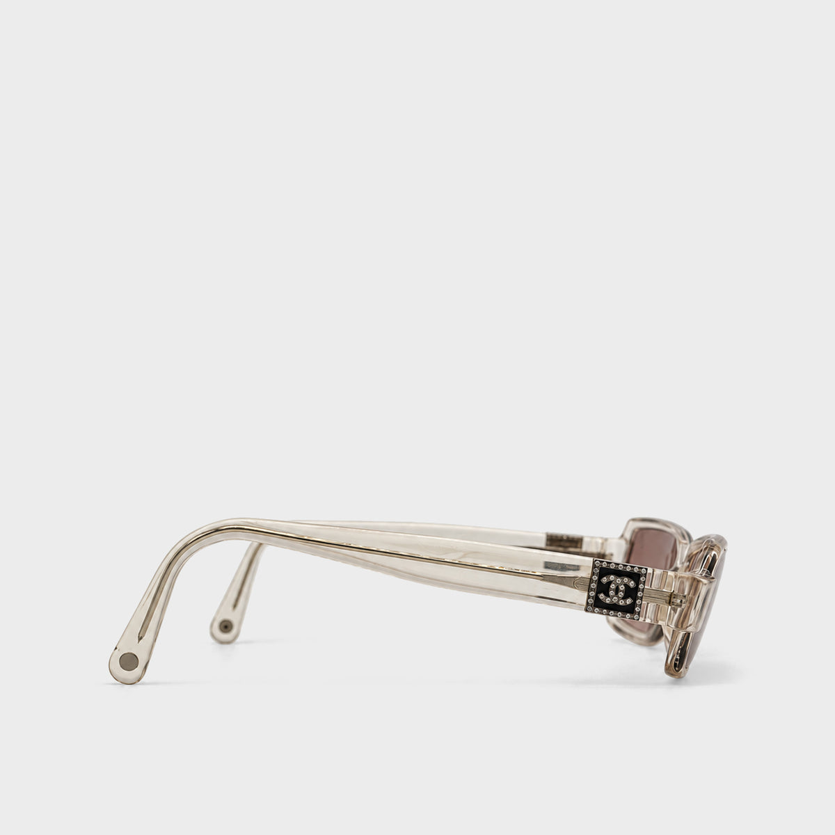 Clear Crystal Logo Sunglasses Chanel