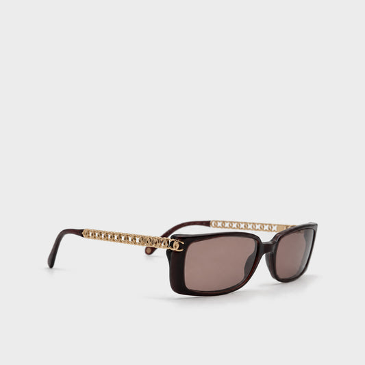Brown CC Chain Sunglasses Chanel