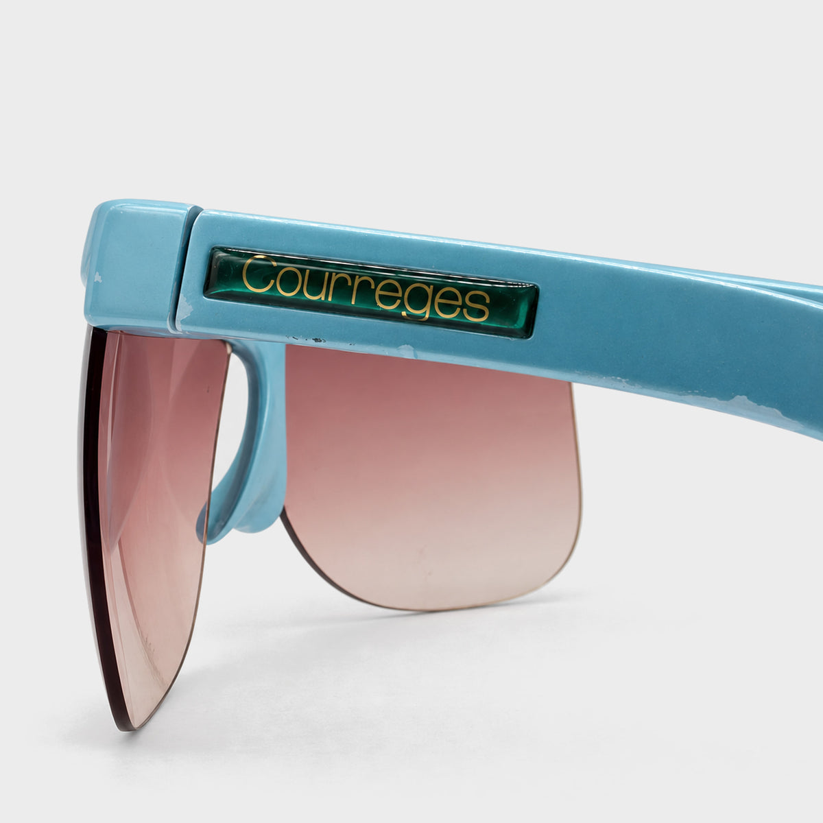Blue & Pink Shield Sunglasses Courrèges