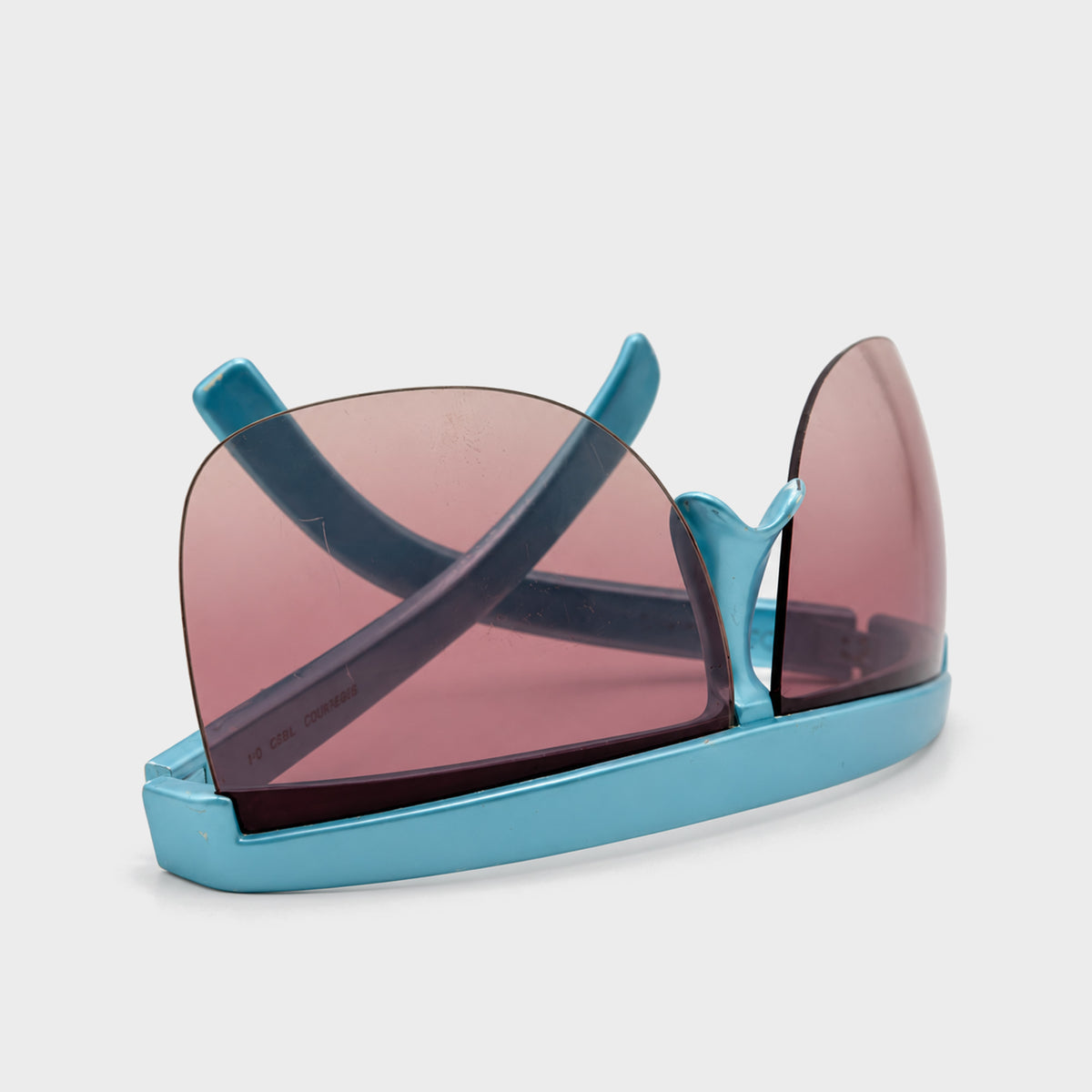 Blue & Pink Shield Sunglasses Courrèges