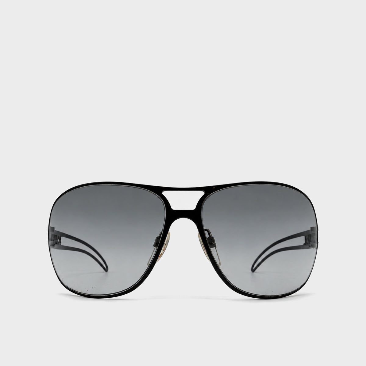 Black Logo Aviator Sunglasses Chanel