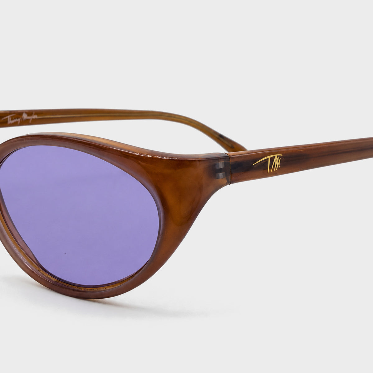 Brown & Purple Oval Sunglasses Thierry Mugler