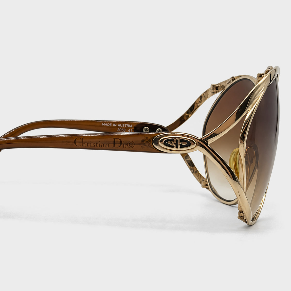 Gold Butterfly Sunglasses Christian Dior 2000s