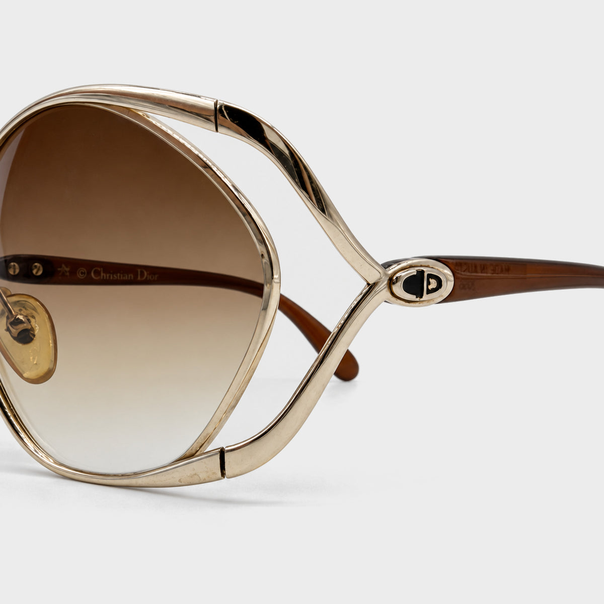 Gold Butterfly Sunglasses Christian Dior 2000s