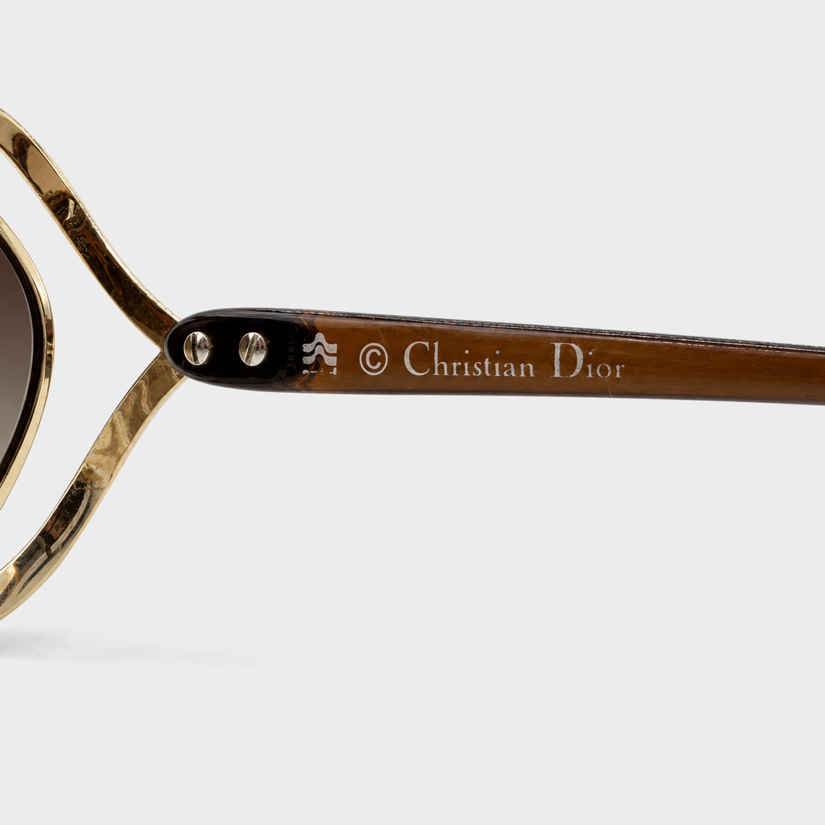 Gold Butterfly Sunglasses Christian Dior 2000s