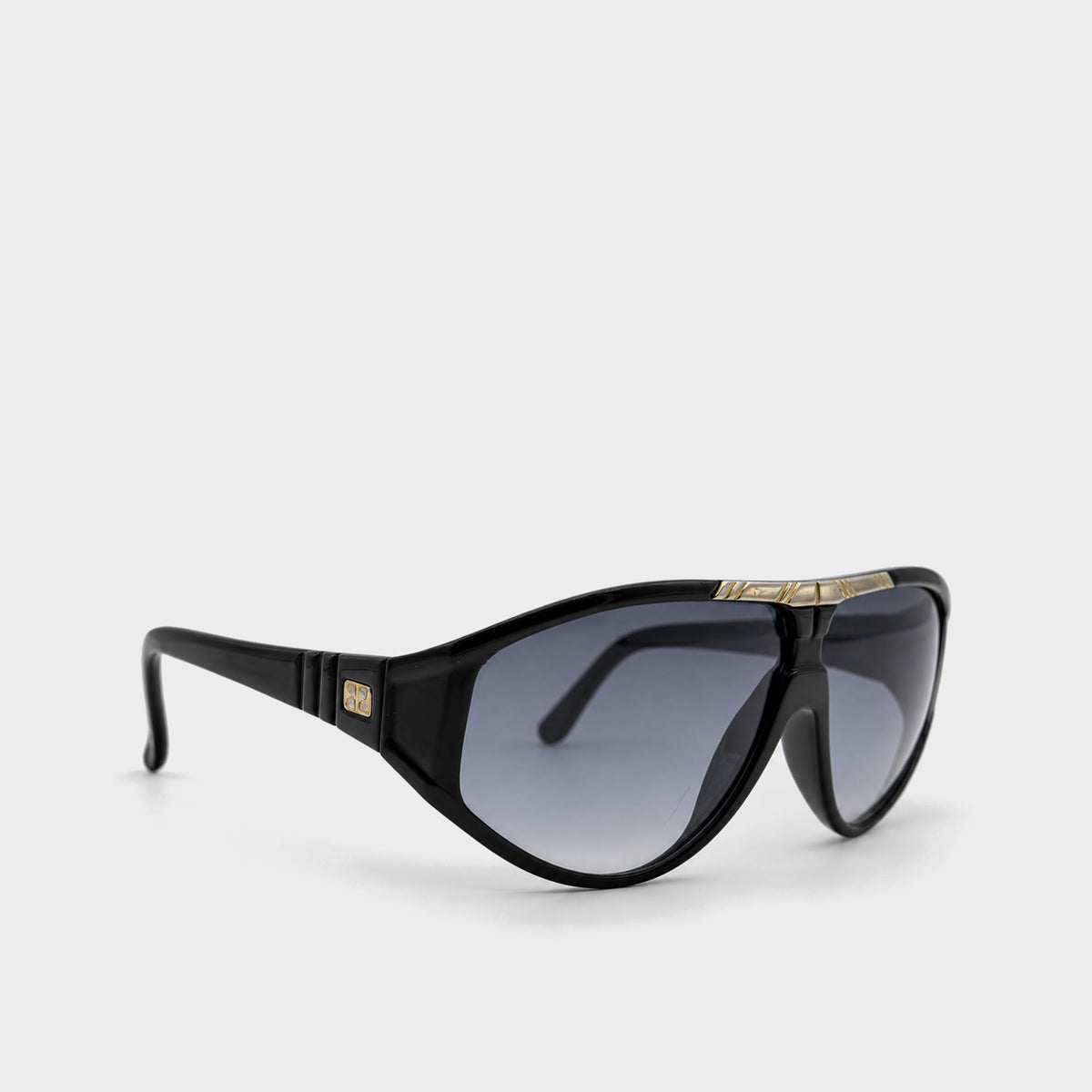 Black Oversized Sunglasses Courrèges Circa 1980s
