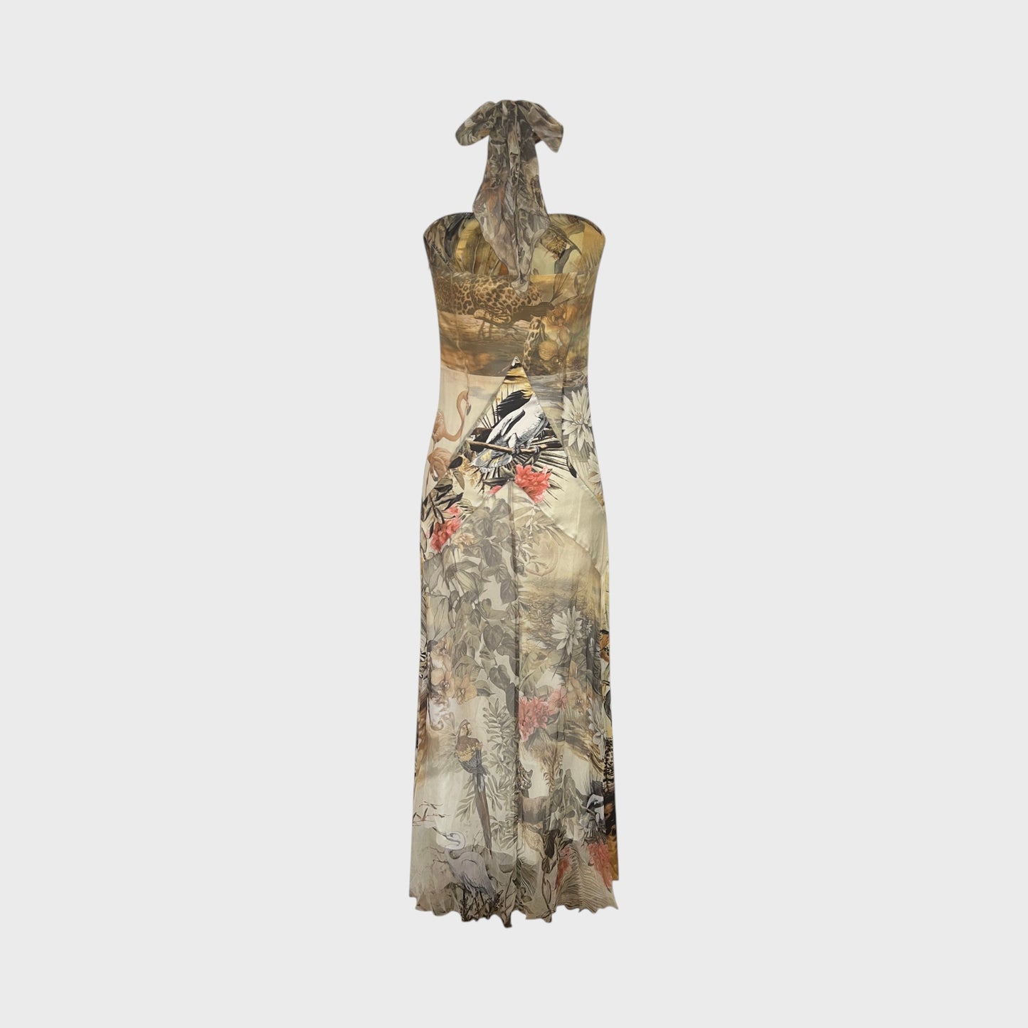 Jungle Print Silk Halterneck Dress Roberto Cavalli SS 2008