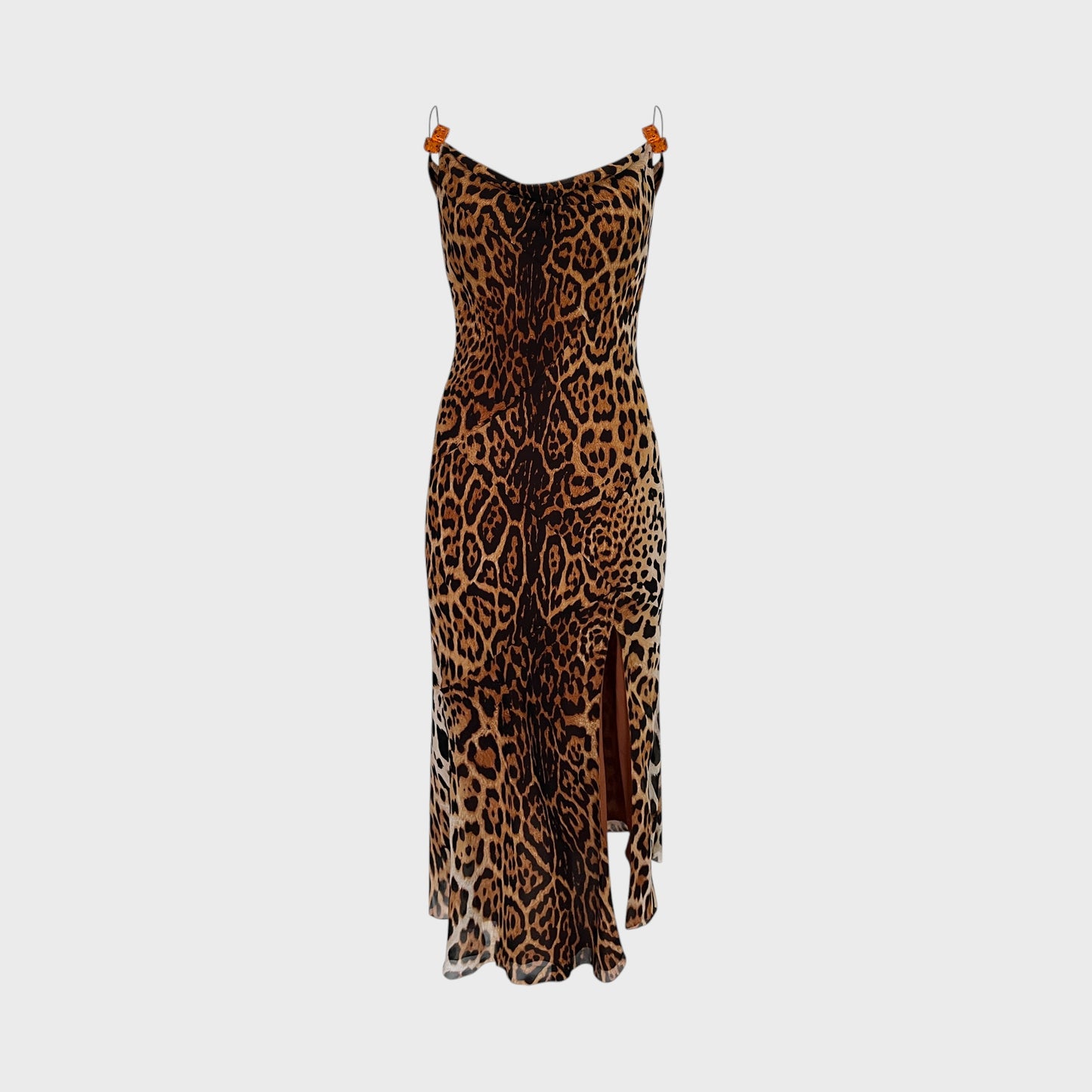 Cheetah Print Silk Dress Christian Dior FW 2004 by John Galliano