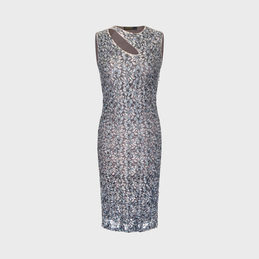 Grey Beaded Dress Alexander McQueen 1990s
