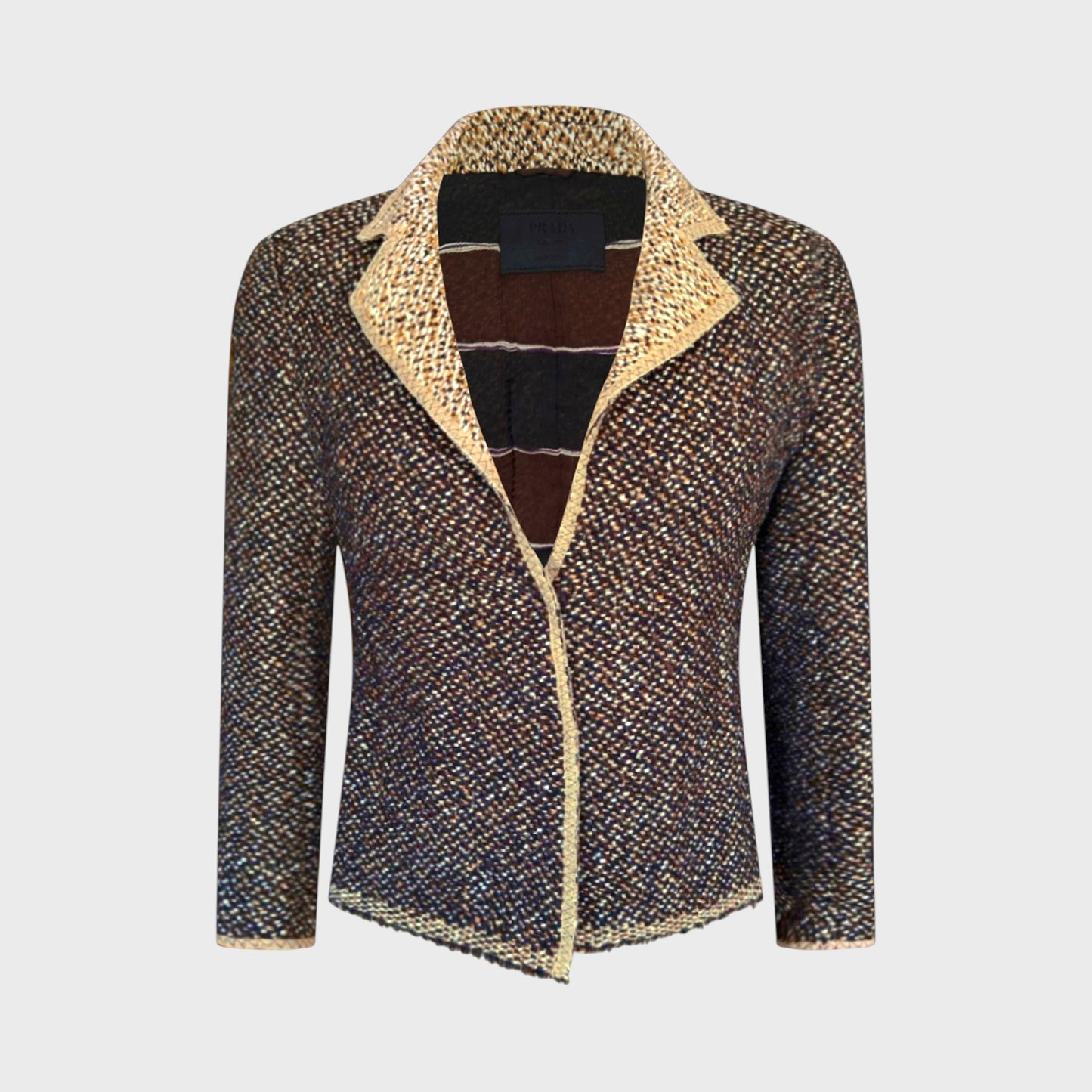 Brown Tweed Jacket Prada FW 2000 by Miuccia Prada