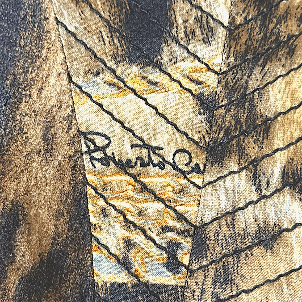 Silk Laced Animal Print Corset Roberto Cavalli 2003