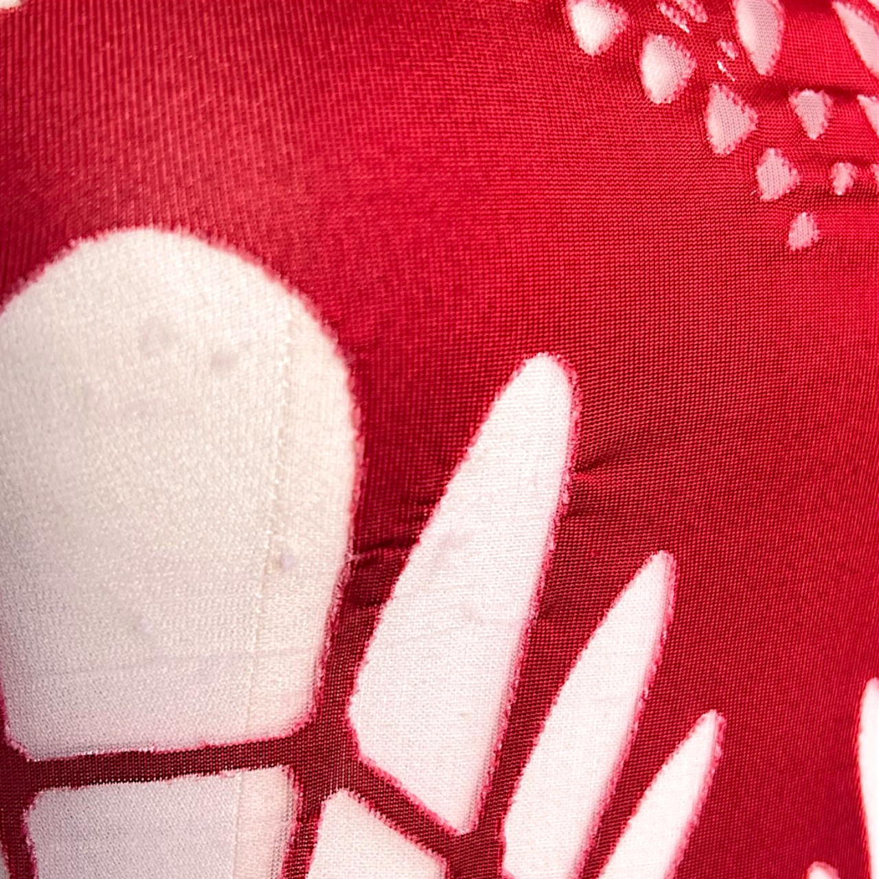 Red Art Nouveau Sheer Cutout Tank Dress Jean Paul Gaultier SS 2001