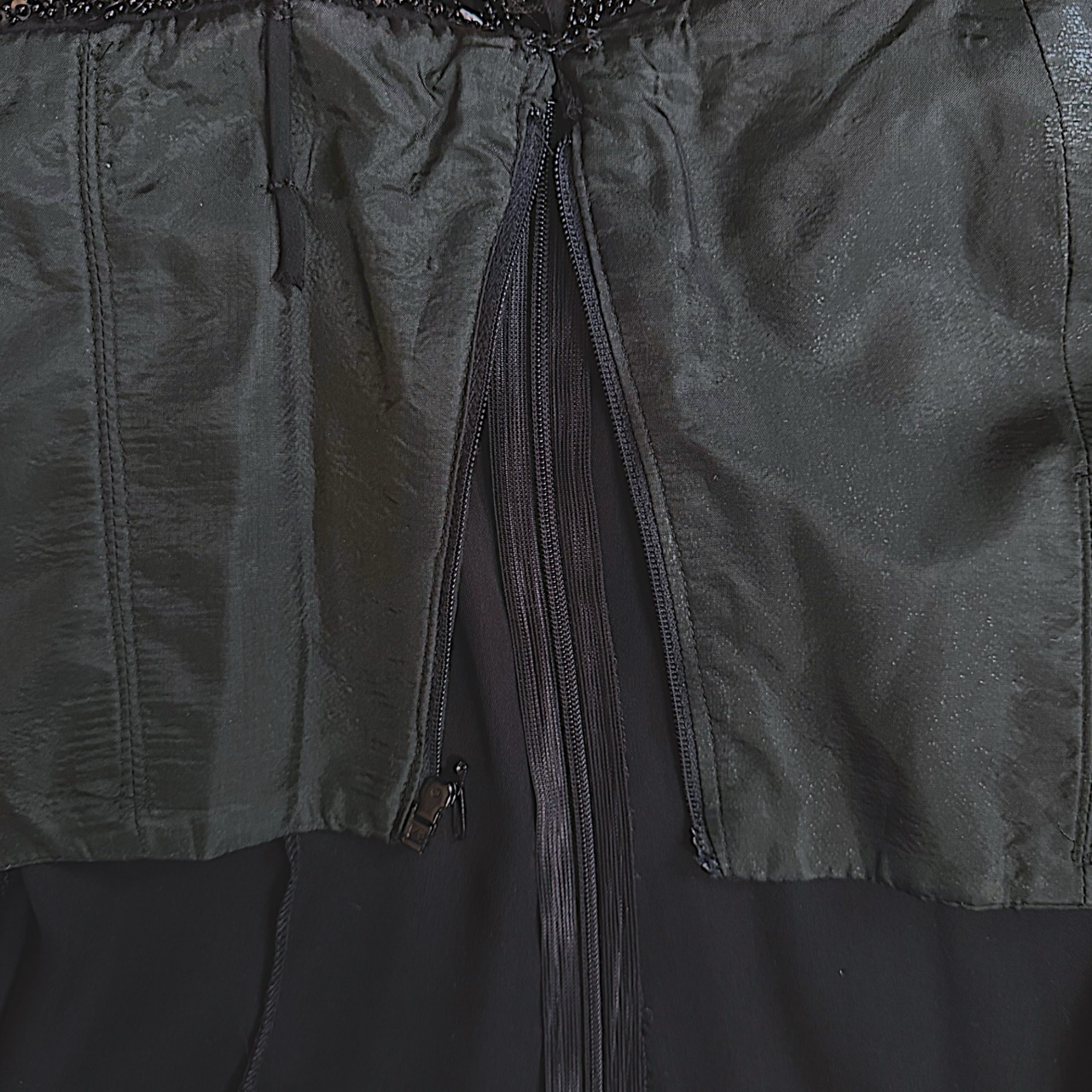 Square Neckline Black Evening Gown Valentino 2000s