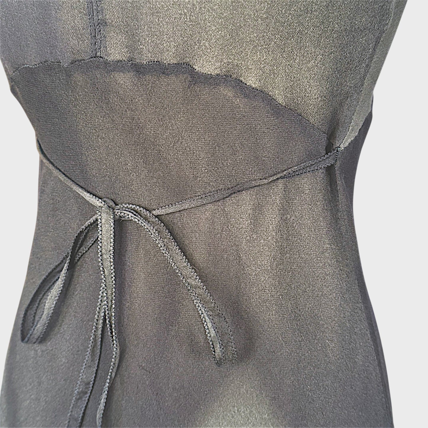 Olive Silk Beaded Runway Top Prada FW 1997 by Miucca Prada