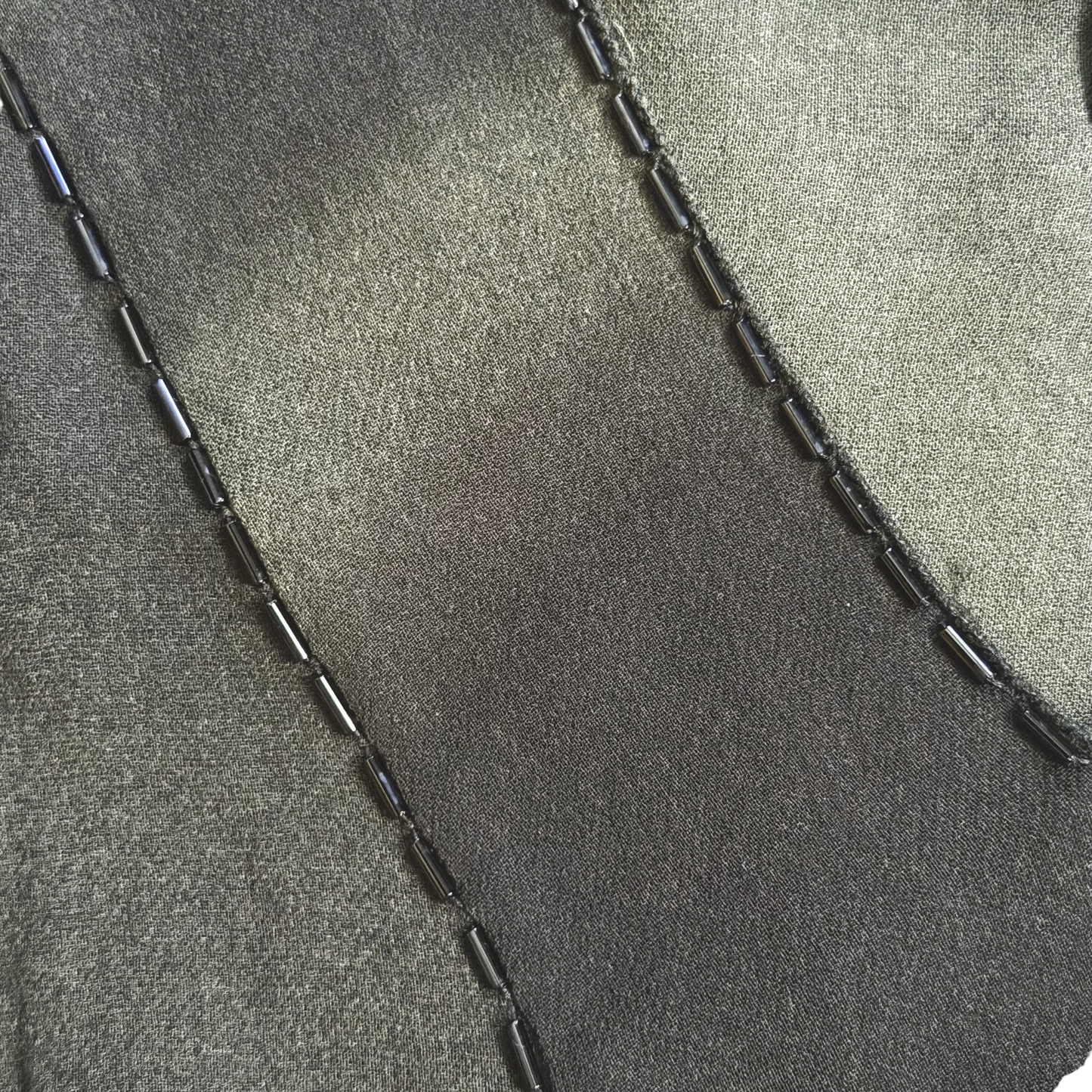 Olive Silk Beaded Runway Top Prada FW 1997 by Miucca Prada