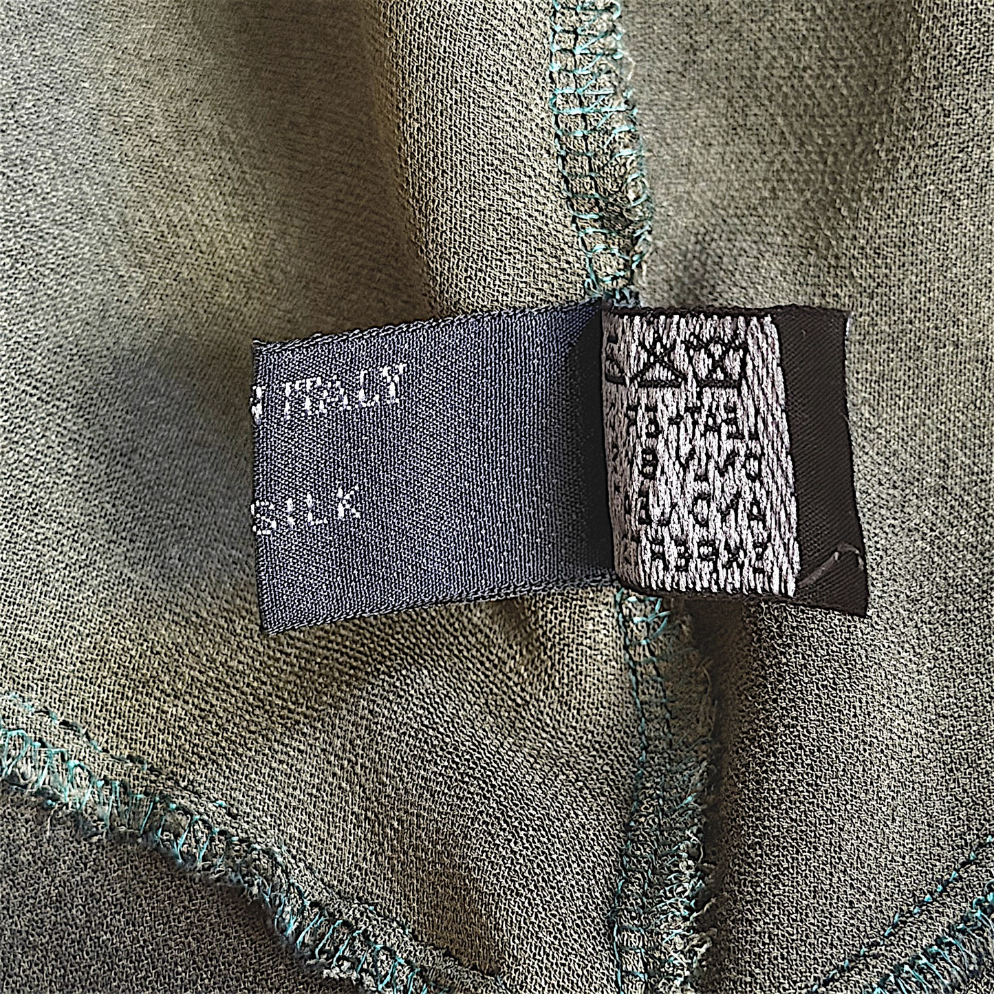Olive Silk Beaded Runway Top Prada FW 1997 by Miucca Prada
