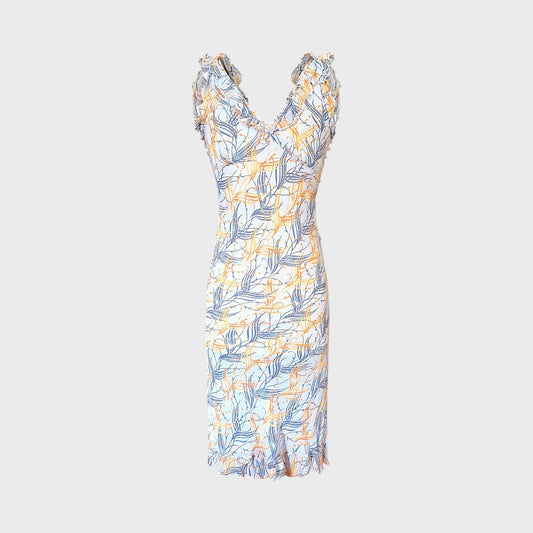 Printed Ruffle Dress Chloé SS 1999 by Stella McCartney