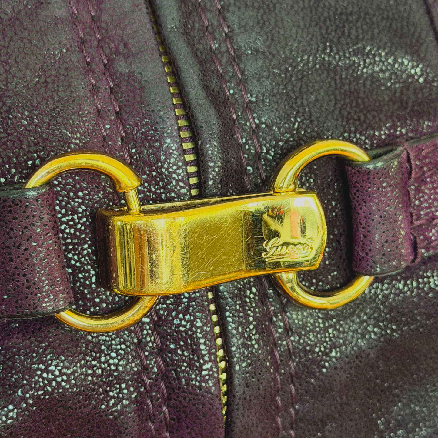 Purple Leather & Fur Jacket Gucci F/W 2006 by Frida Giannini