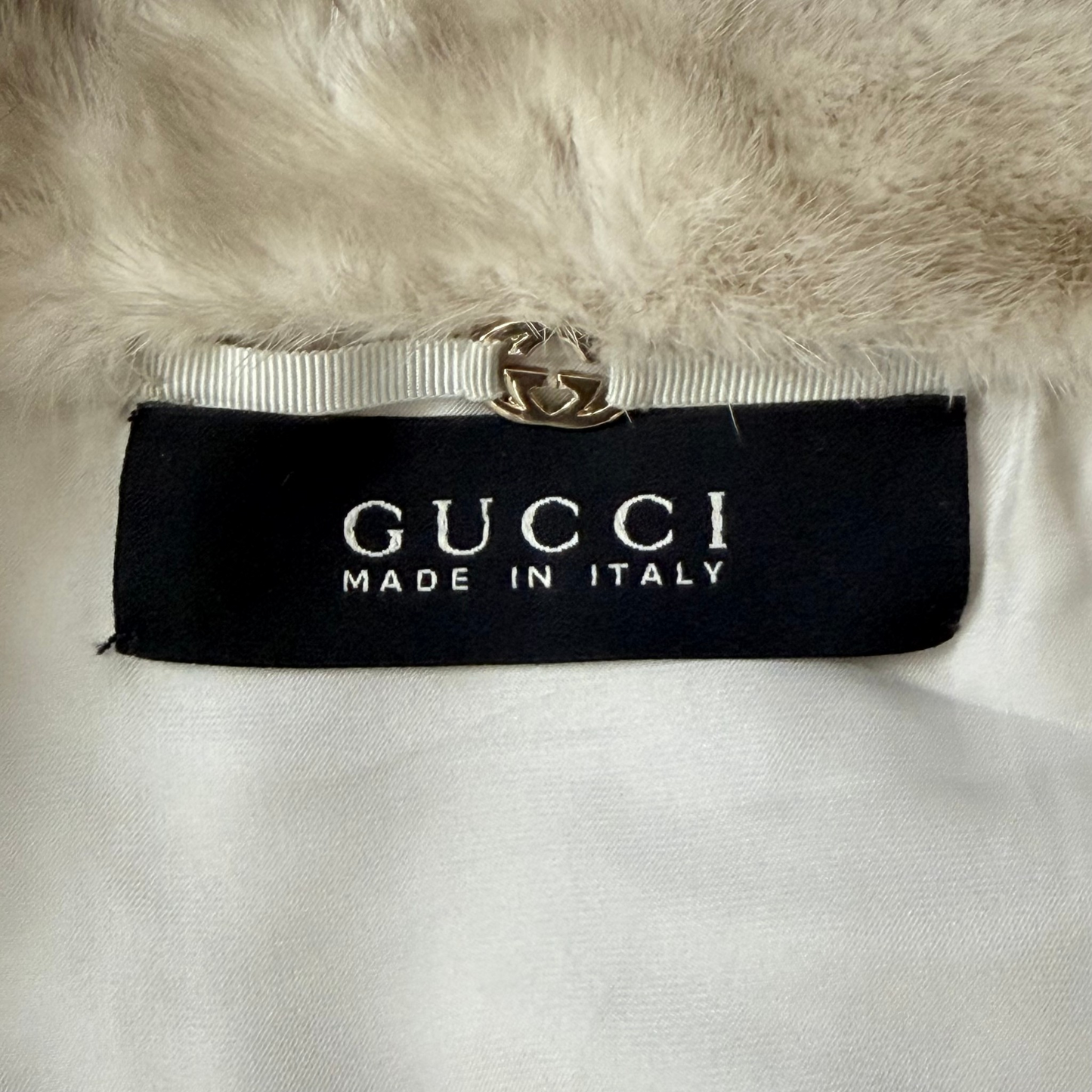 Runway Beige Python & Mink Belted Jacket Gucci FW 2004 by Tom Ford