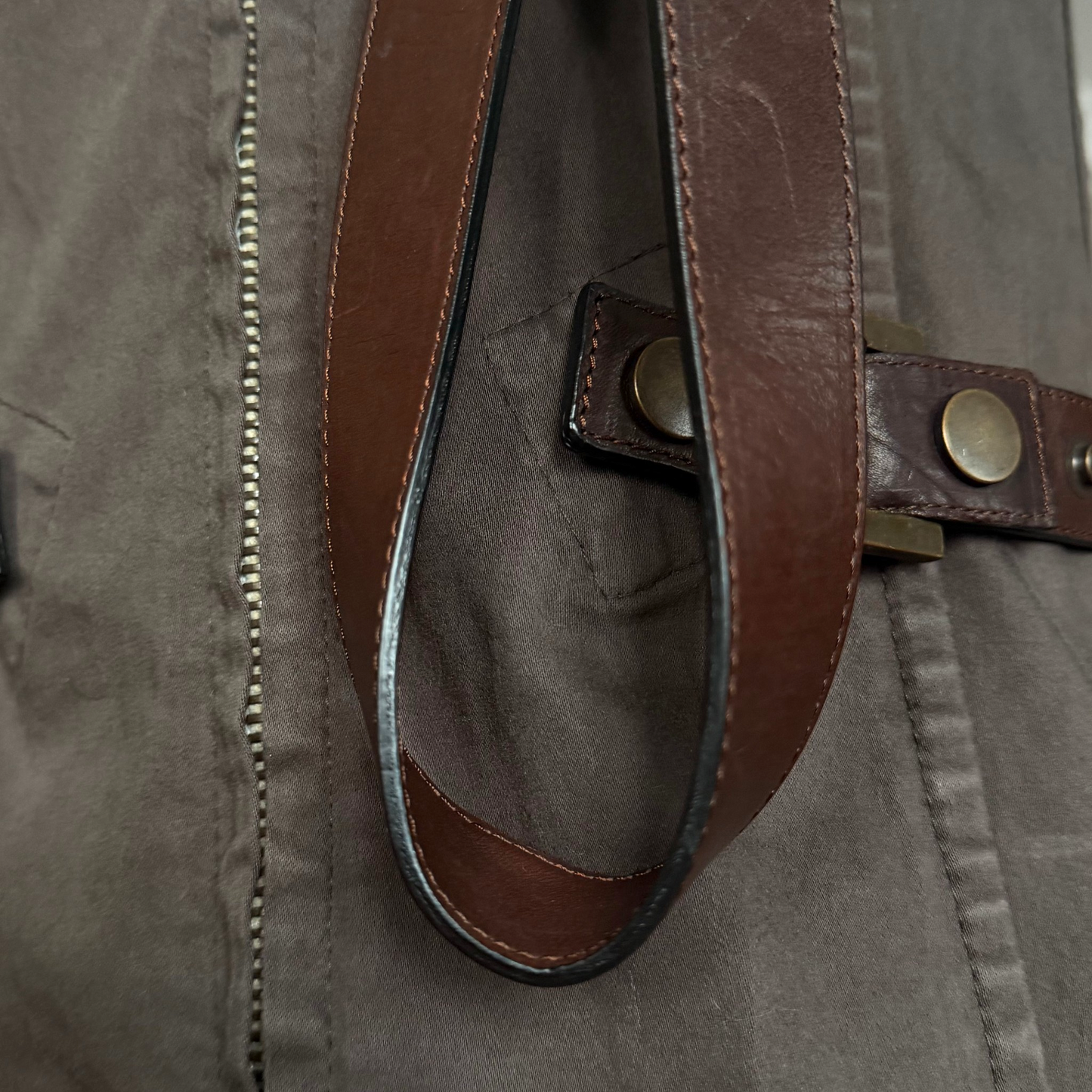 Brown Leather Strap Top Dsquared2 FW 2003