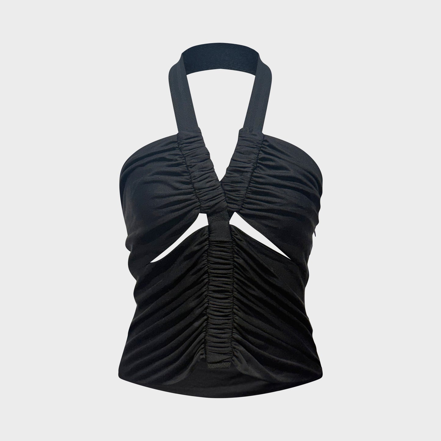 Ruched Cut-Out Halter Top Gucci by Tom Ford