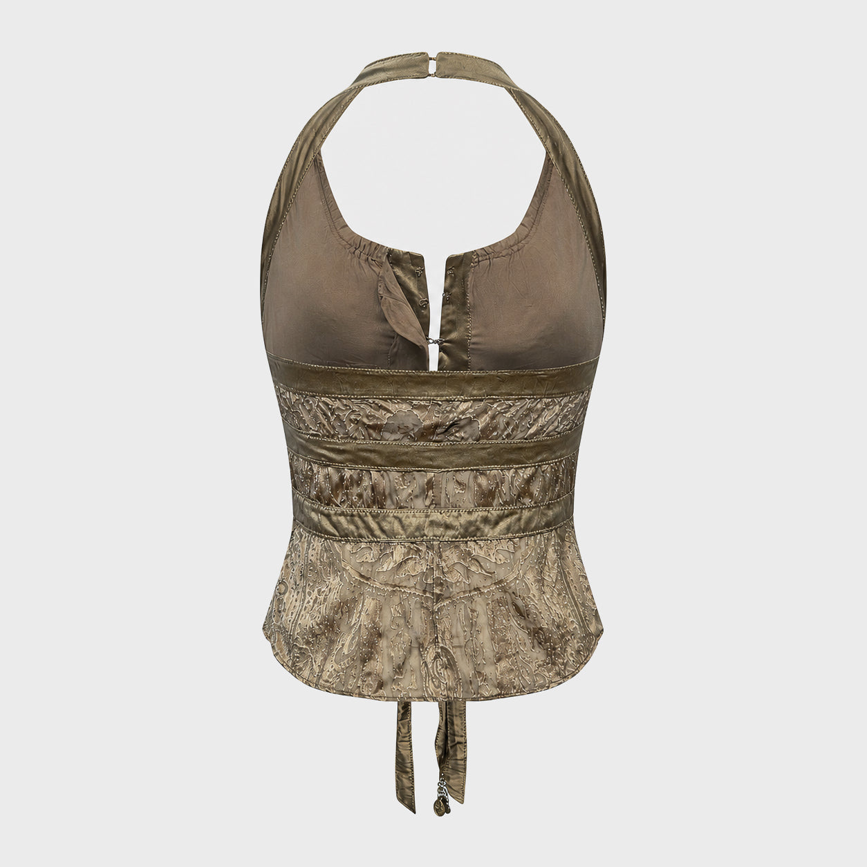 Metallic Silk Jacquard Halter Top Roberto Cavalli SS 2004