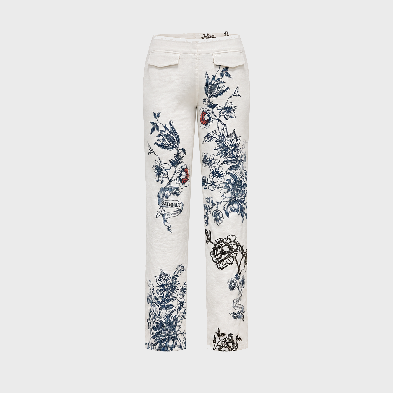 White Tattoo Print Jeans Roberto Cavalli SS 2003