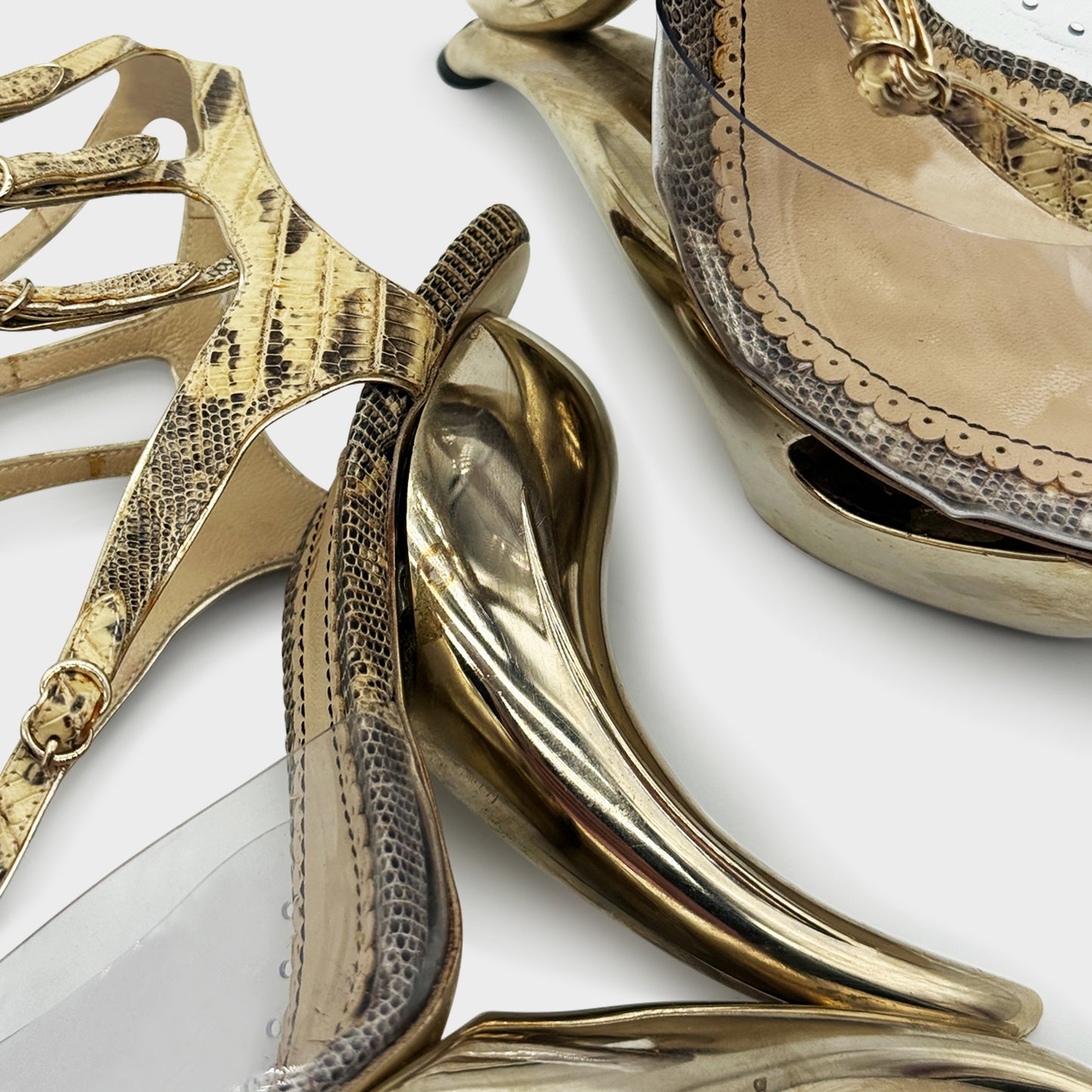 Lizard and Gold Platform Pumps John Galliano SS 2009