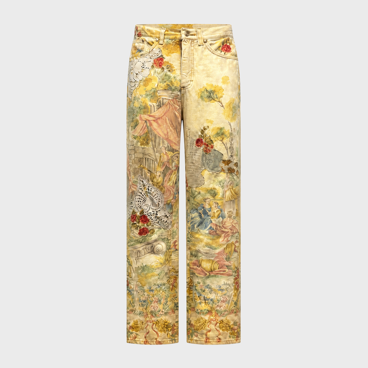 Renaissance Print Jeans Roberto Cavalli FW 1994