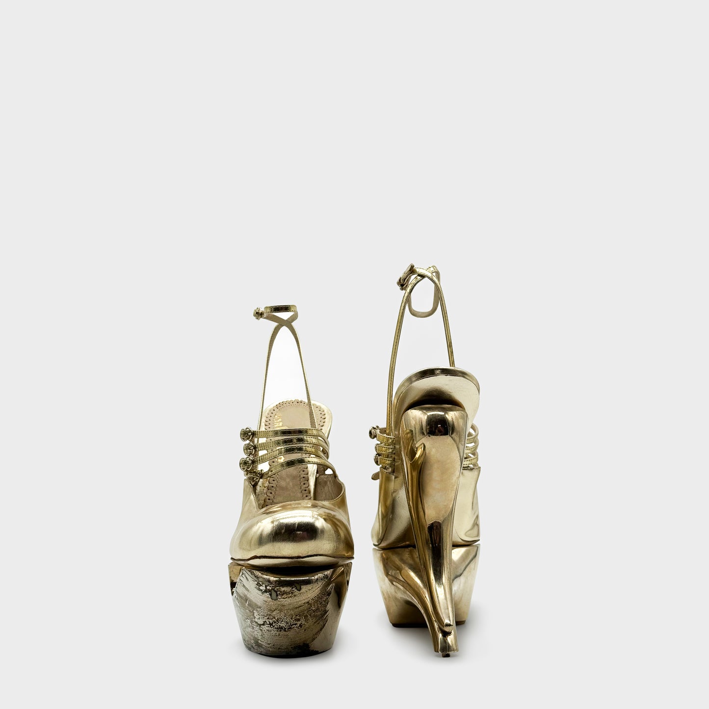 Gold Escarpins plateforme Pumps John Galliano SS 2009