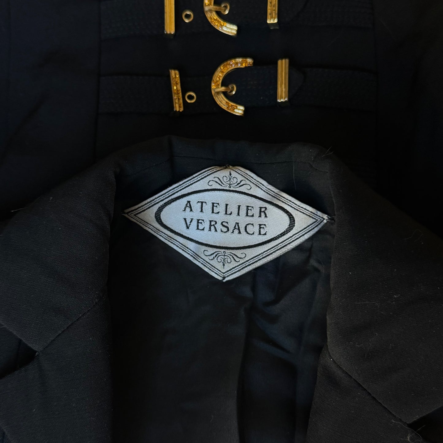 Black "Bondage" Jacket Atelier Versace FW 1992