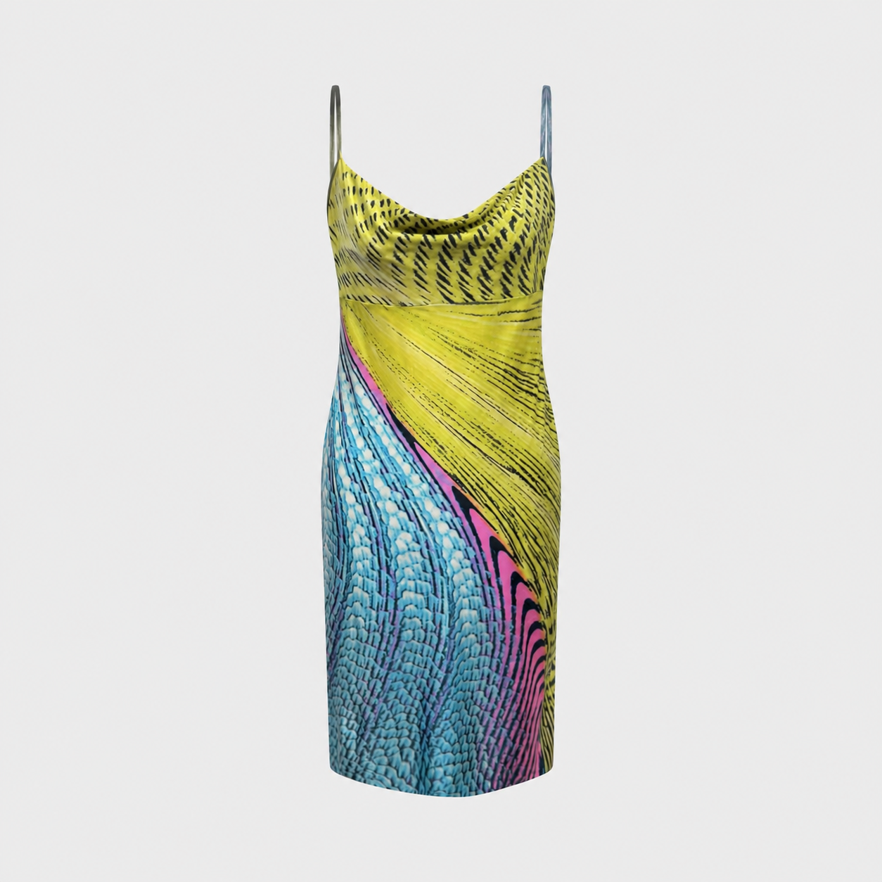 Multicolor Neon Dress Roberto Cavalli SS 2001