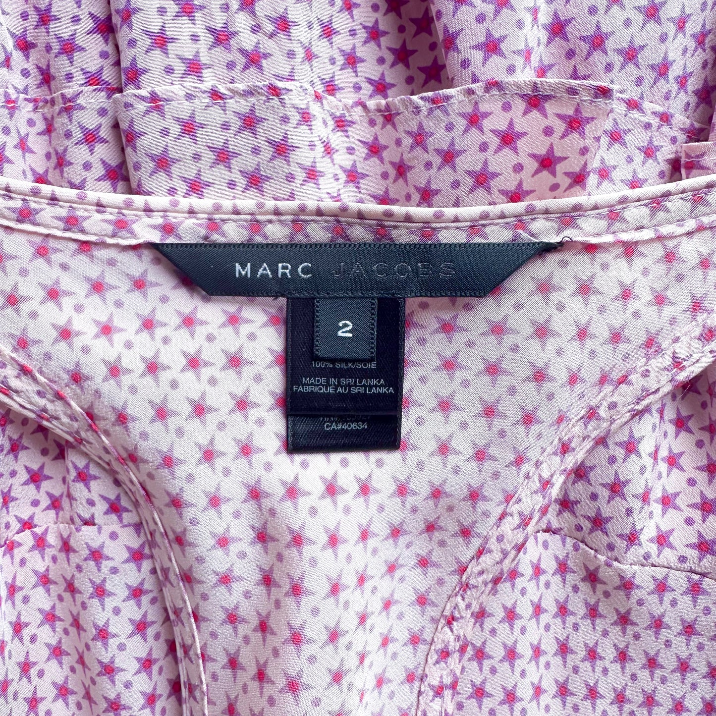 Robe étoile en soie Marc Jacobs circa 2000's
