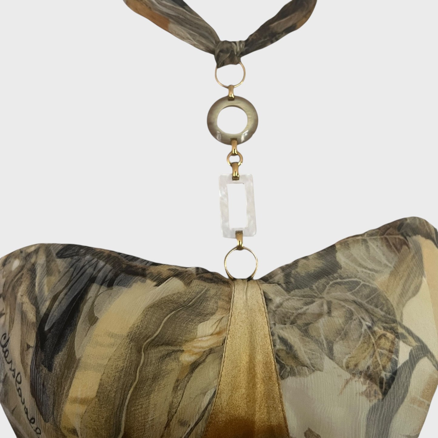 Jungle Print Silk Halterneck Dress Roberto Cavalli SS 2008