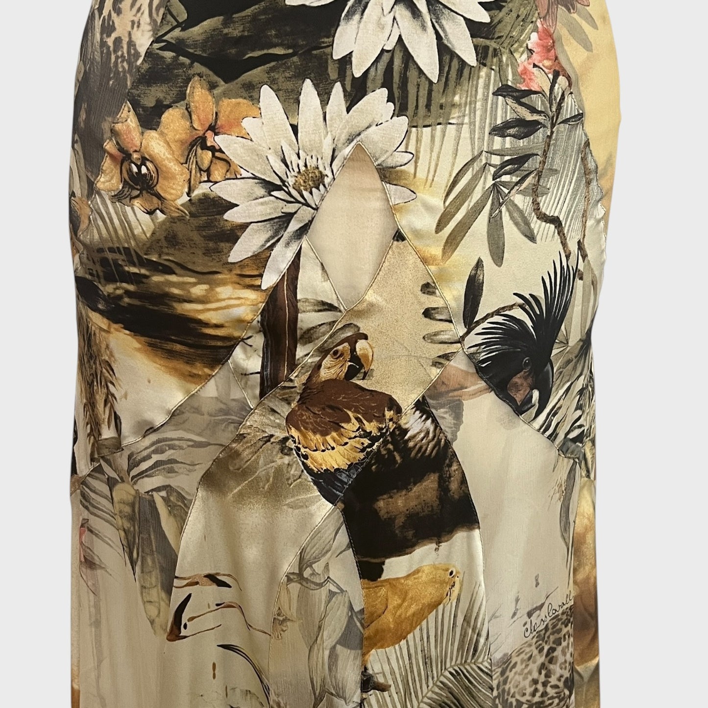 Jungle Print Silk Halterneck Dress Roberto Cavalli SS 2008