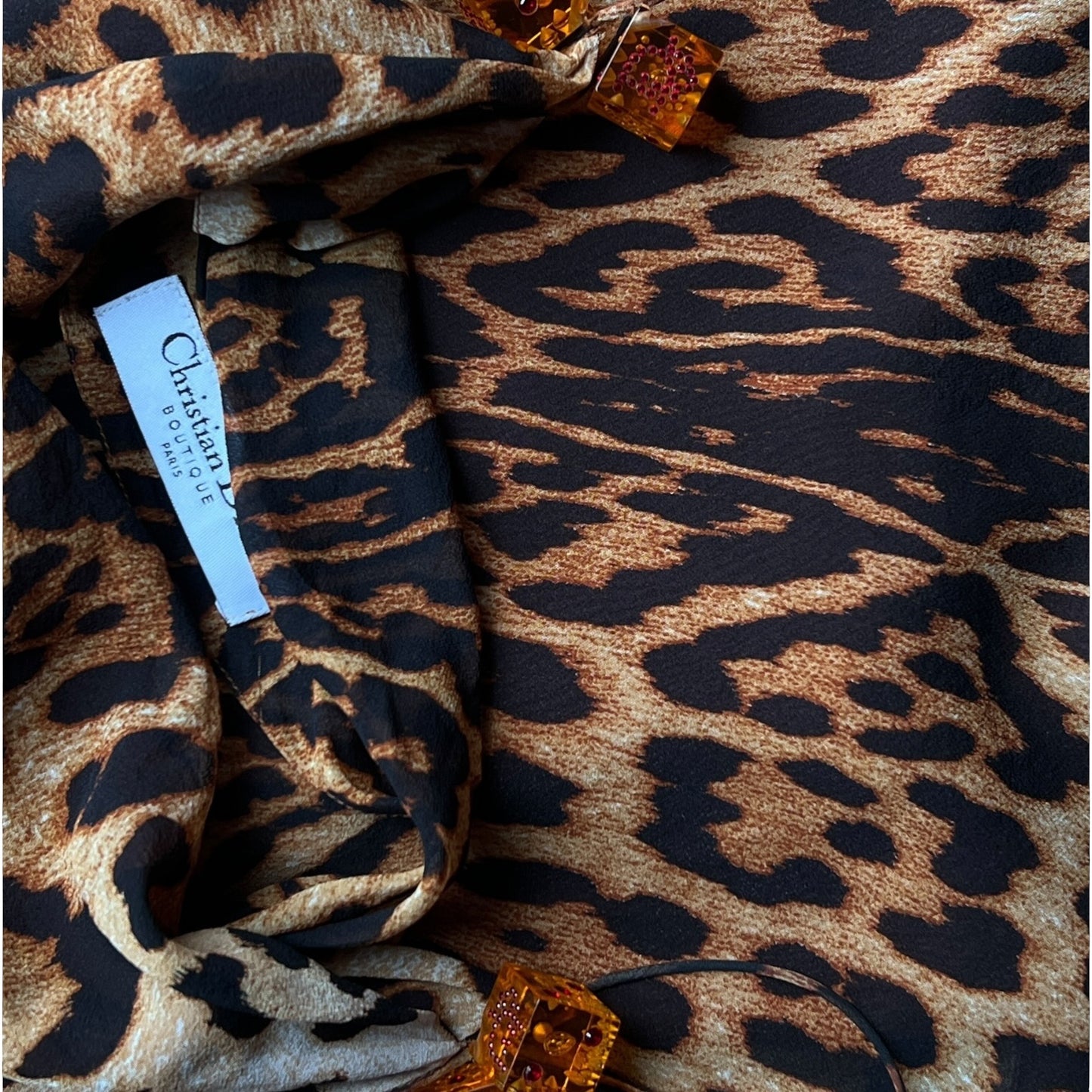 Cheetah Print Silk Dress Christian Dior FW 2004 by John Galliano
