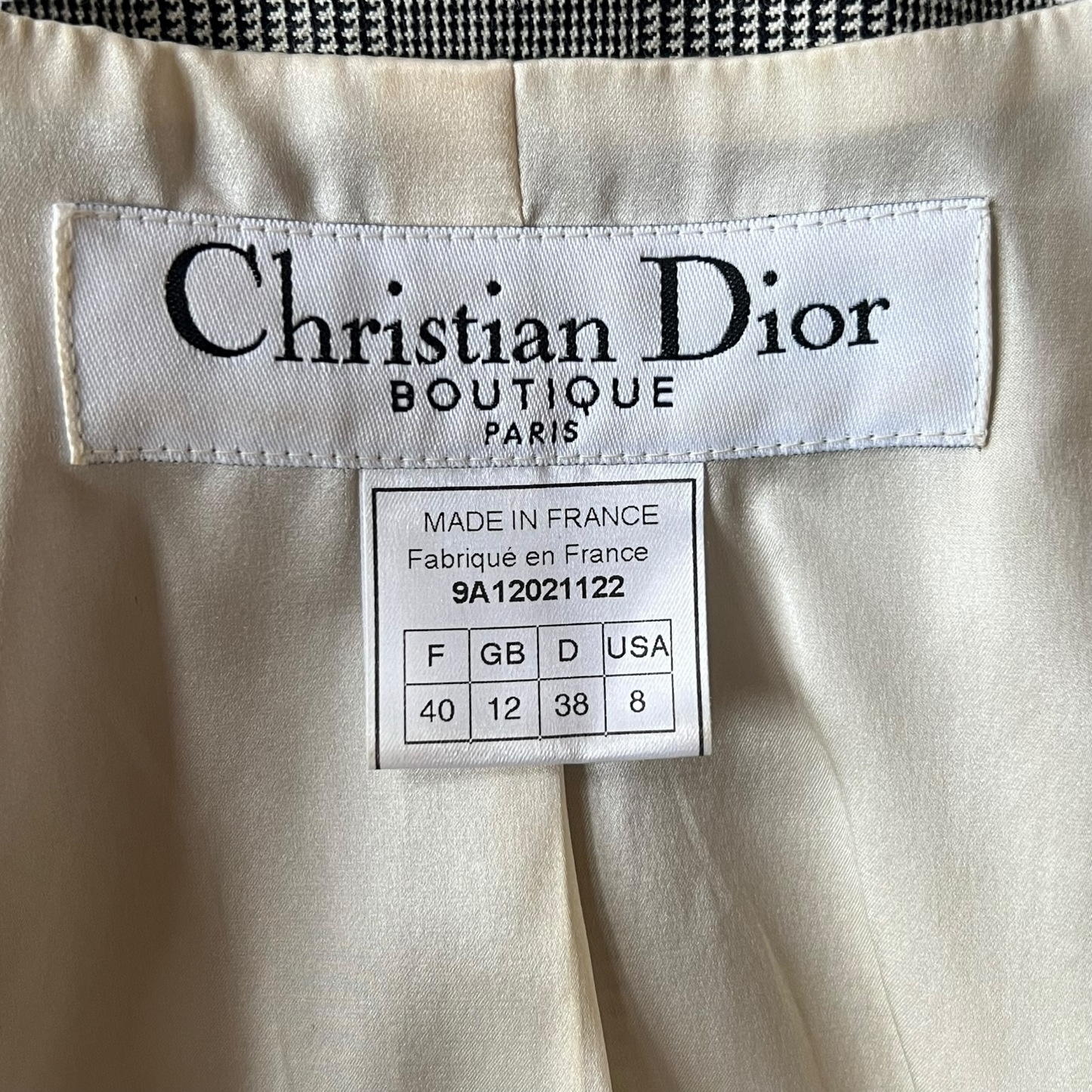 Prince of Wales Belted Jacket Christian Dior FW 1999 by John Galliano